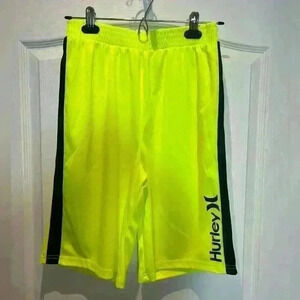 Hurley Big Boys  Volt Yellow Neon Long Shorts size XL